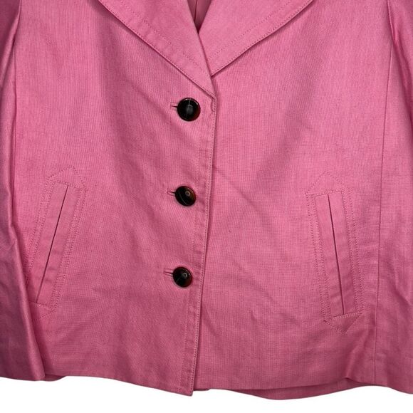 Talbots Linen Blend Pink Blazer - Picture 3 of 6
